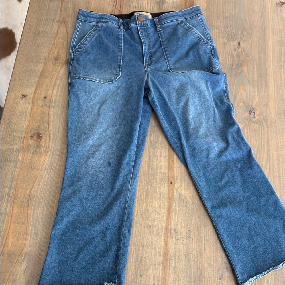 Democracy Flare & Wide Leg Blue Jeans